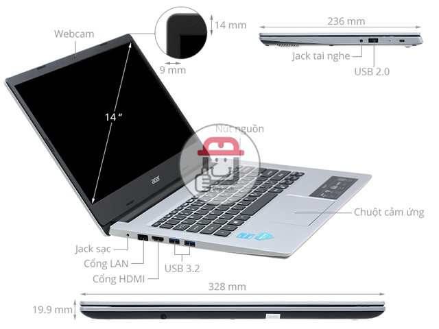 Laptop Acer Aspire 3 A314 35 P6NC N6000