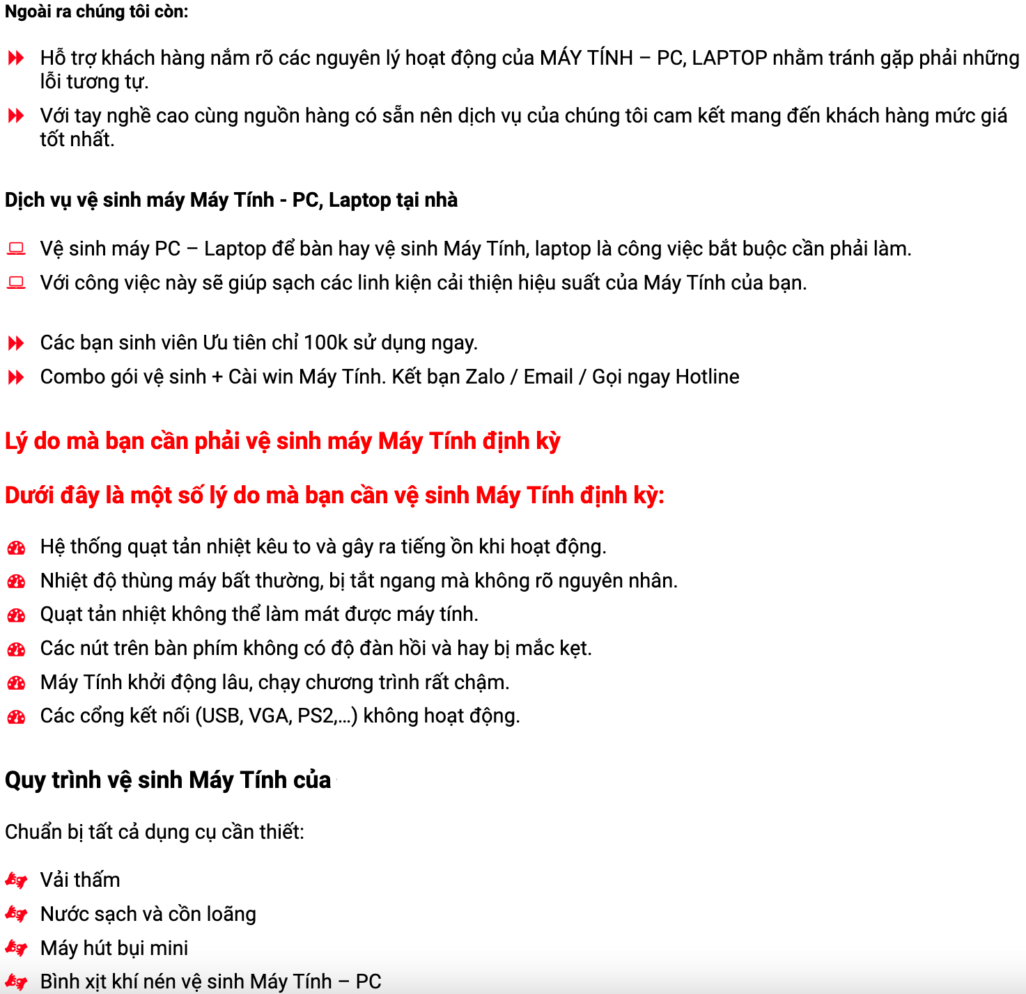 Dịch vụ sửa máy tính Thợ Quen