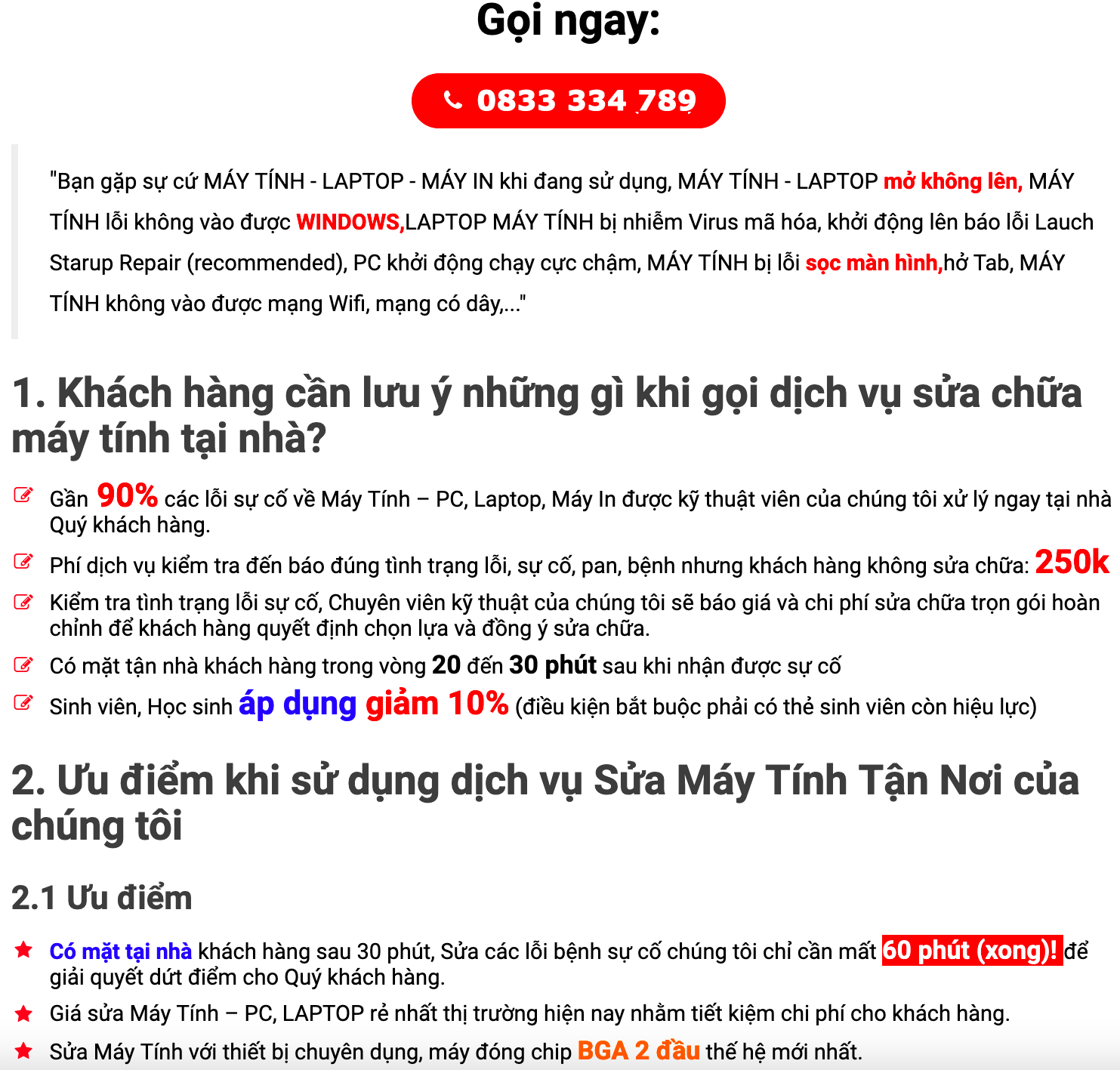 Dịch vụ sửa máy tính Thợ Quen