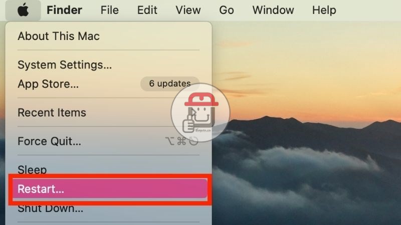 Shut Down bằng Apple Menu